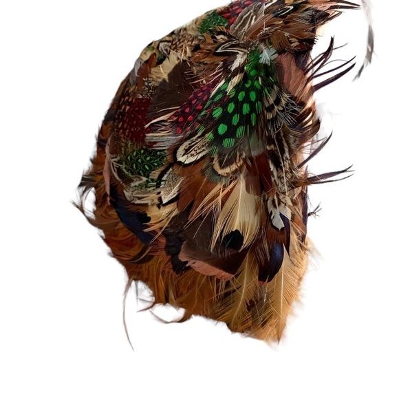 Vintage Pheasant Feathered Hat 20s - 30s Art Deco Style Flapper Hat main image 4